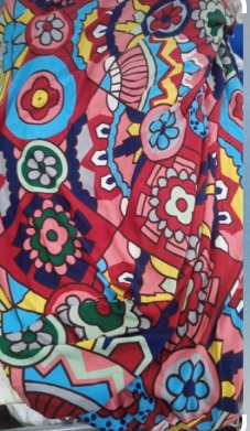 Printed Elastic Bed Sheet Single Bed Red Blue