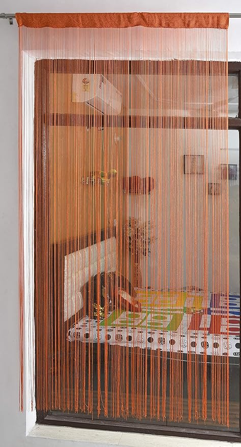 Decor Polyester Solid Thread String Curtains Multicolor