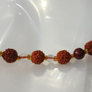 Nepal Rudraksha Round Shape Bracelet Brown Mens And Womens