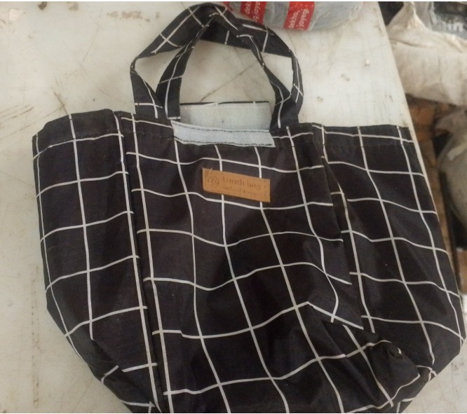 Lunch Bag Black And White Bag