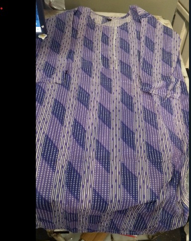 Women Purple And White Kurta Size Xxl