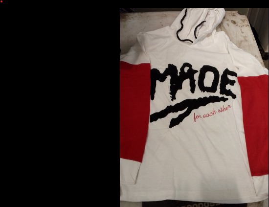 Men White Printed Sweatshirt Size M
