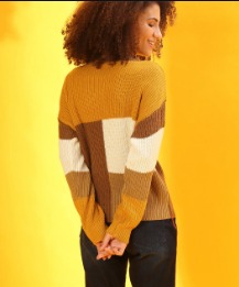 Campus Sutra Knitted Sweater In Multi Color For Women Size S