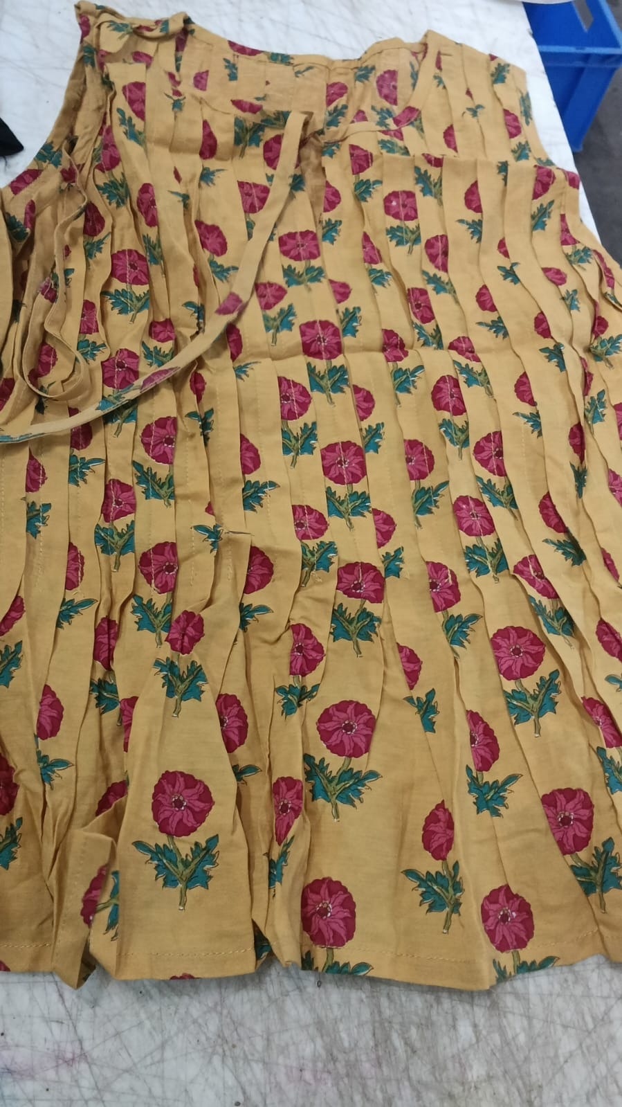 Womens Printed Top Mustard Size S