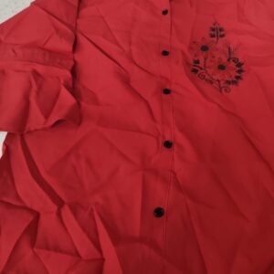 Red Colour Shirt Top For Women Size S