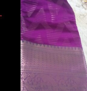 Women Purple And Green Saree