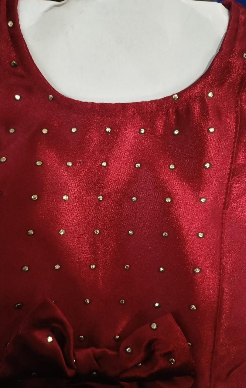 Kids Girl Dress Size 18 Color Red