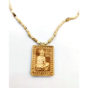 Tulsi Kanthi Mala With Wooden Hanuman Ji Locket Brown Tulsi Beads 2 Pcs