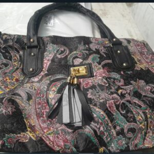 Womens Printed Hand Bag Black