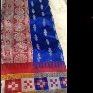 Women Dark Blue And Maroon Saree