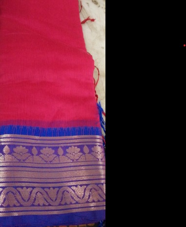 Women Pink And Blue Saree