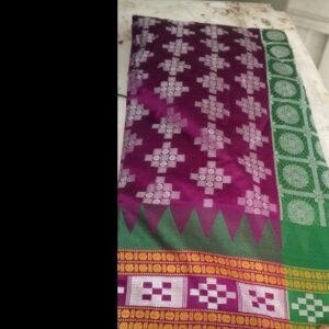 Women Dark Purple And Green Saree