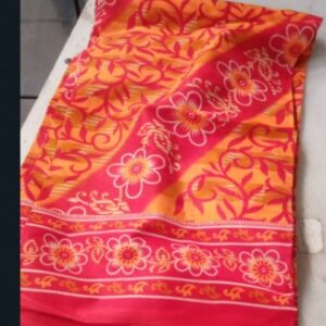 Red Printed Womens Cotton Saree
