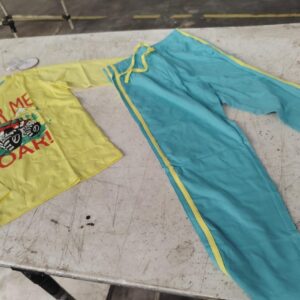 Kidly Boo Lime And Sky Blue Colour T Shirt Set For Kids Size 7 To 8Y