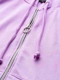 Women Purple Color Hoodie Size L