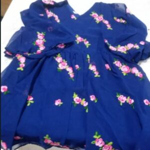 Blue Embroidered WomenS Top Size S