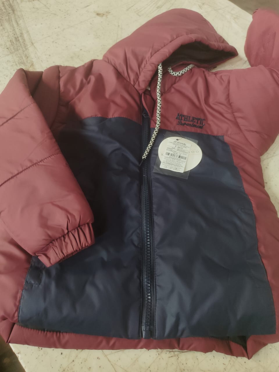 Kidly Boo Maroon And Navy Blue Colour Jacket For Kids Size 3 To 4Y