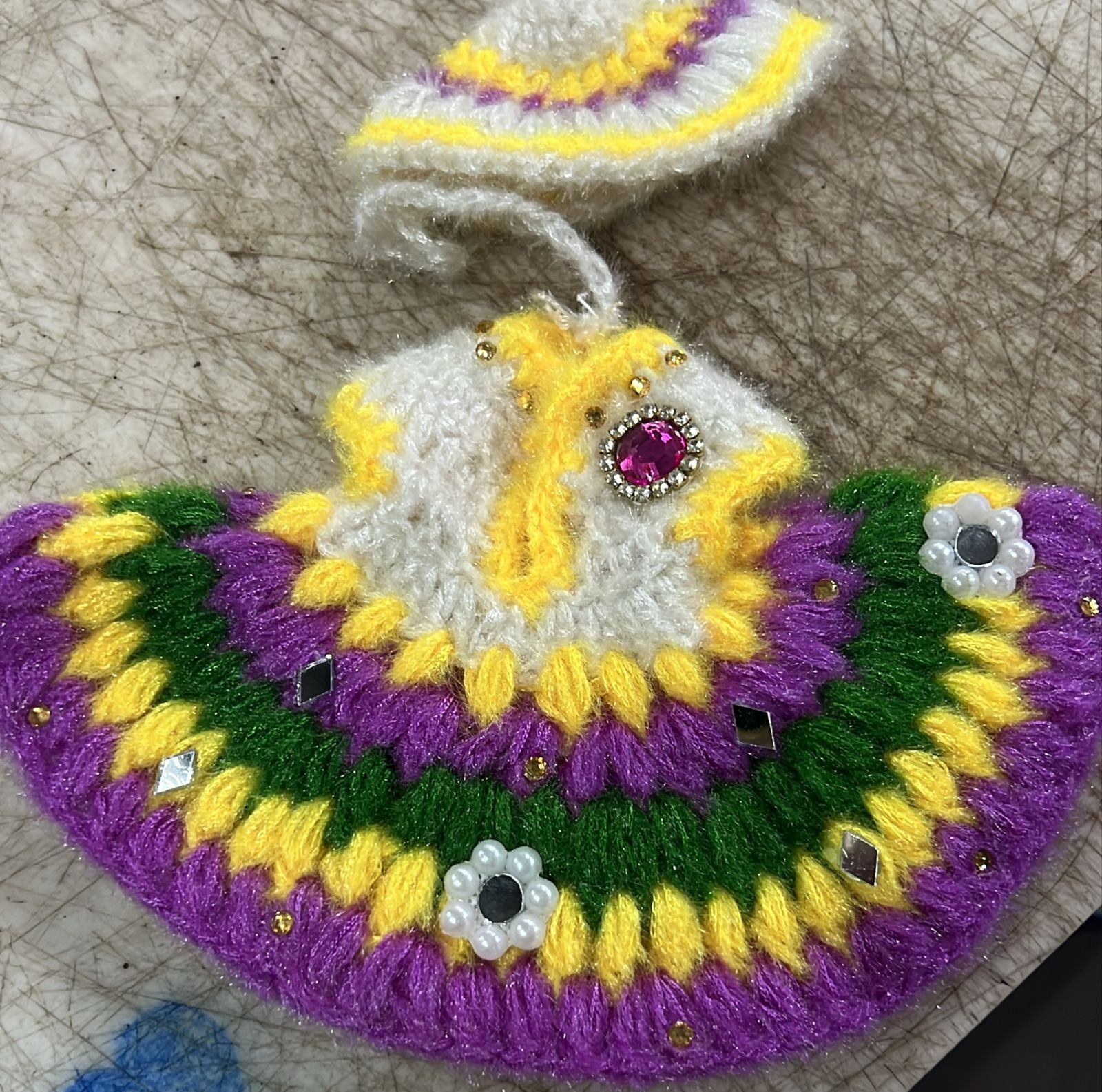 Laddu Gopal Dress Winter Dress Purple Multicolour