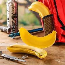 Plastic Banana Shape Lunch Box For Kids