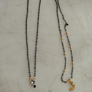 Black And Gold Colour Mangalsutra For Women Pack Of 2