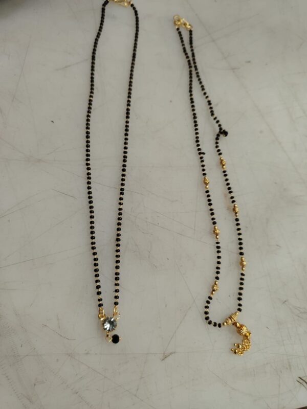 Black And Gold Colour Mangalsutra For Women Pack Of 2