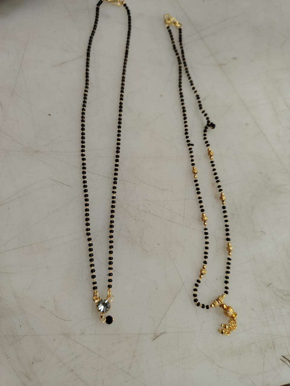 Black And Gold Colour Mangalsutra For Women Pack Of 2