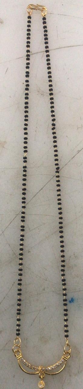 Black Stone Gold Locket Mangalsutra