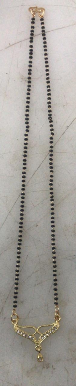 Black Stone Gold Locket Mangalsutra