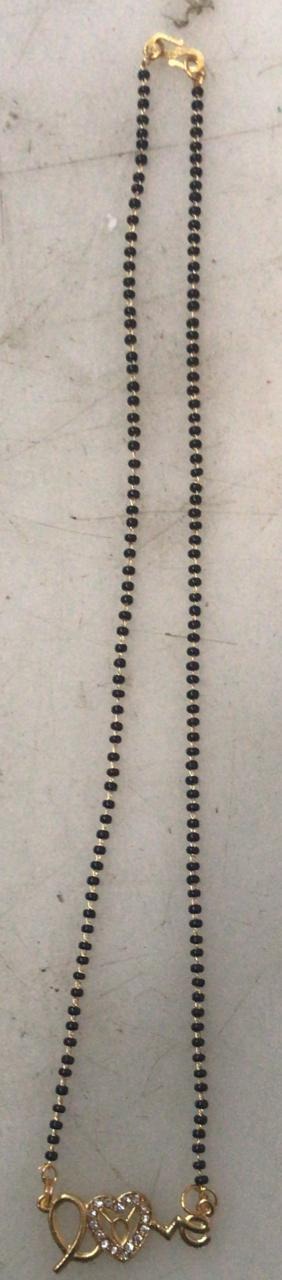 Black Stone Gold Locket Mangalsutra