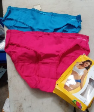 Fruit Of The Loom Womens Panty Sky Blue And Rani Pink Pack Of 2 Size Xl