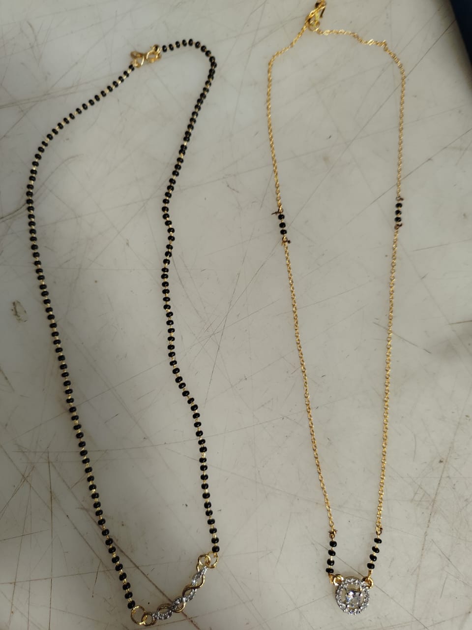 Black And Gold Colour Mangalsutra For Women Pack Of 2