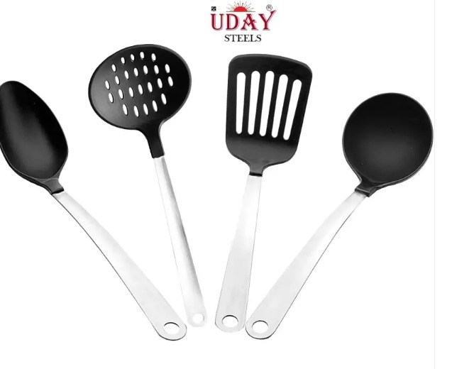 Steels Nylon Kitchen Tools 4Pc Ss Handle Kitchen Tool Set