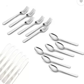 Stainless Steel Dessert Spoon And Fork Set 12 Piece
