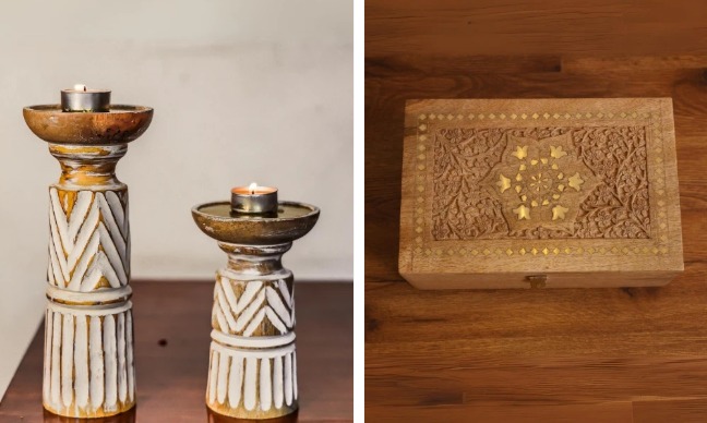 Sirohi Forest Flame Candle Stand Pack Of 2