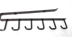 Multi Purpose Kitchen Cabinet Hook Hanger Under Shelf Cup Holder Metal Black