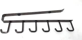 Multi Purpose Kitchen Cabinet Hook Hanger Under Shelf Cup Holder Metal Black