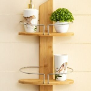 Home Centre Brown Chelsea Bamboo Shower Caddy