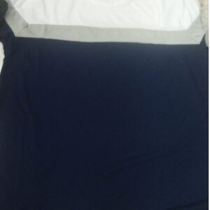 Ausk Men Navy Blue White Green Colorblocked Neck Cotton Half Sleeve T Shirt Size Xxl