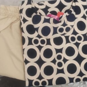 Kurti Set For Girls Black Brown Size M