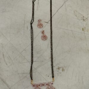 Mangalsutra With Ad Stone Pendant