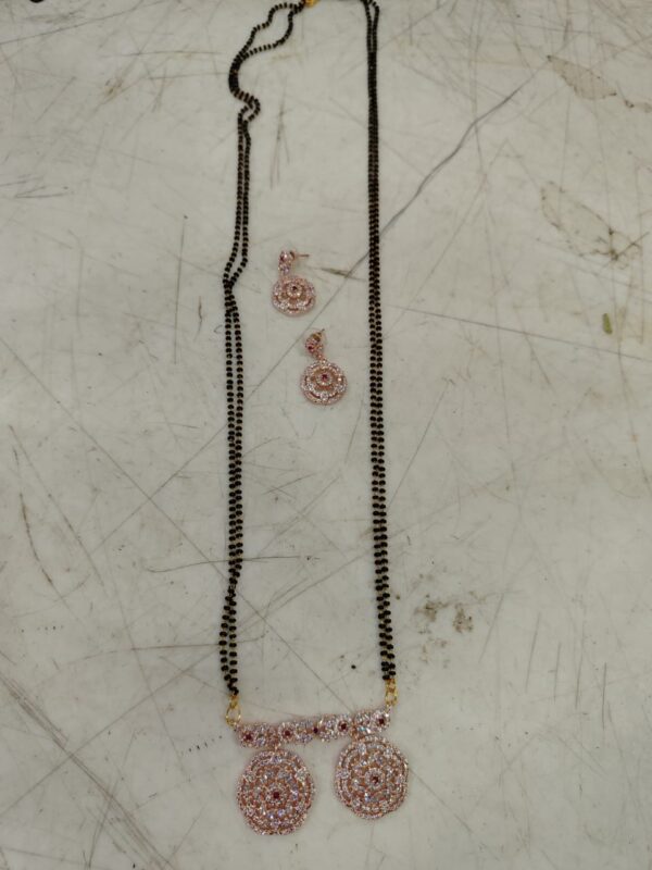Mangalsutra With Ad Stone Pendant