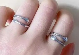 Stainless Steel Silver Plated Ring Pack Of 2
