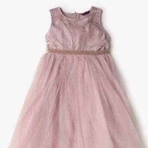 Kg Frendz Girls Embellished Fit Flare Dress Light Purple Size 2 To 3 Years