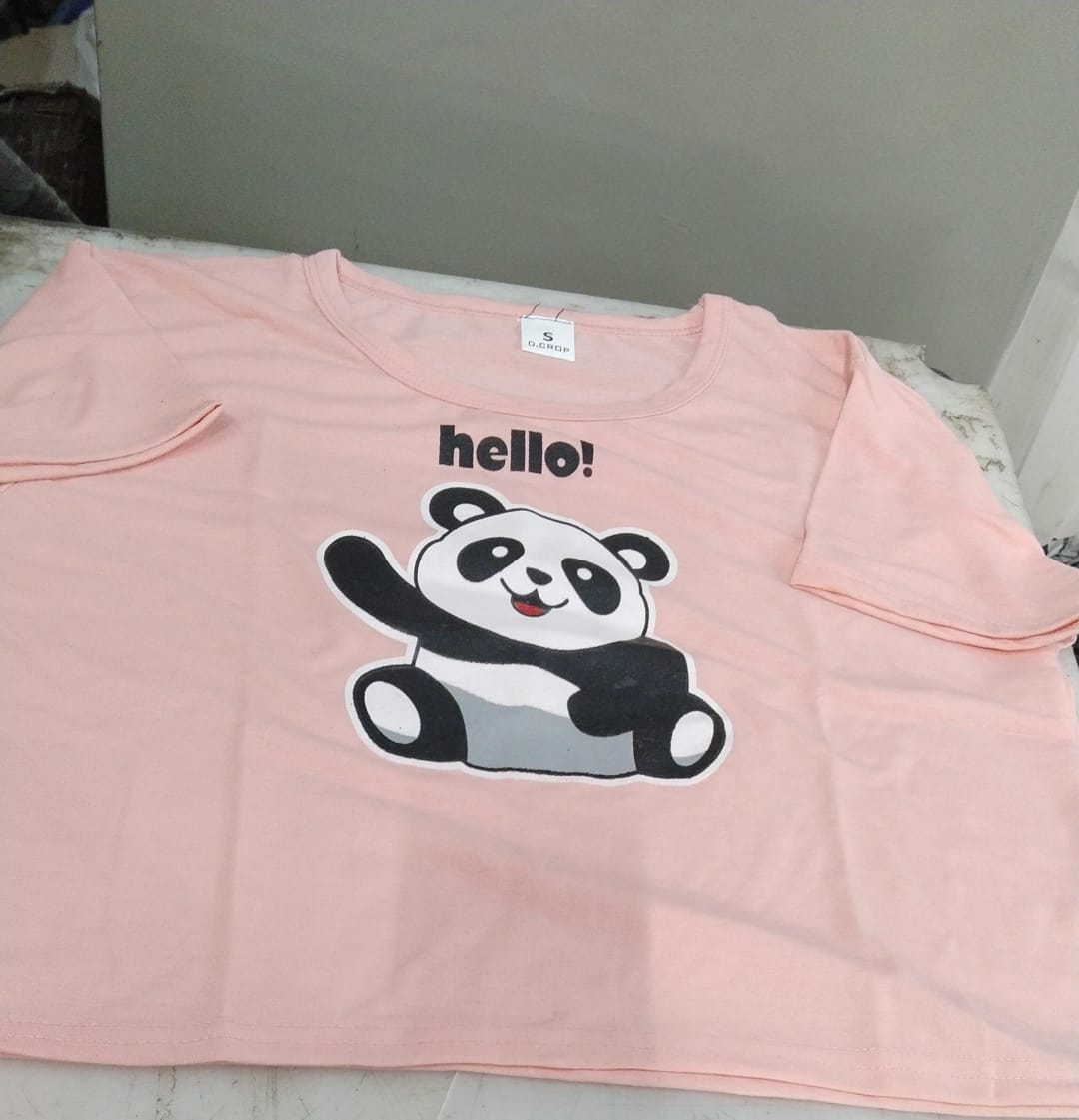 Peach Color Crop Top For Women Size S