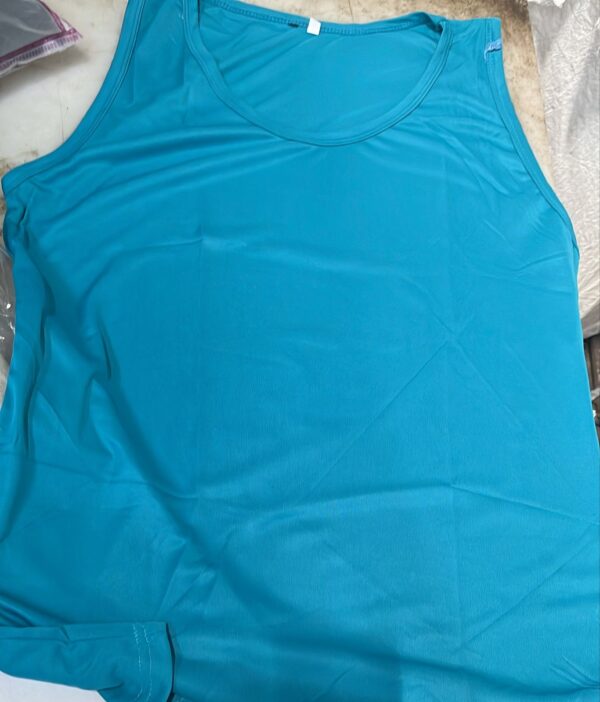 Men Solid Compression Flex Vest Light Green Colour Size M