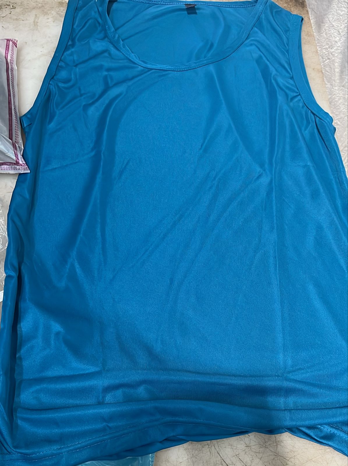 Men Solid Compression Flex Vest Blue Colour Size M