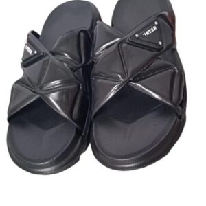 Women Black Wedges Sandal Size 39