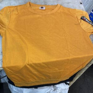 Men Yellow Colour Round Neck T Shirt Size S
