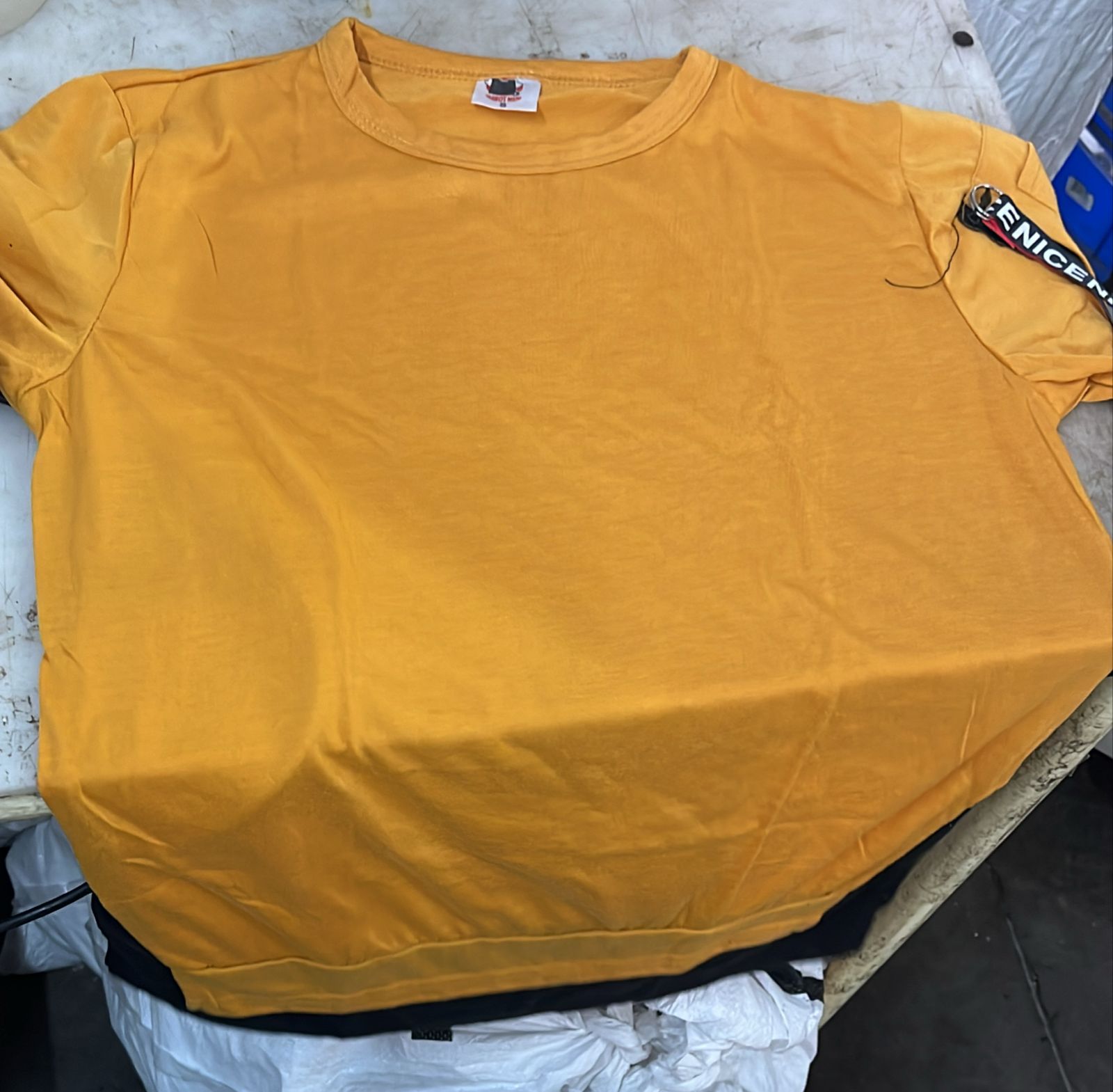 Men Yellow Colour Round Neck T Shirt Size S
