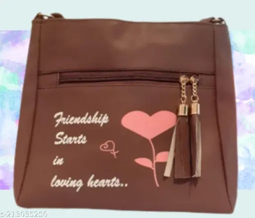 Women Hand Friendship Sling Bag Pink Colour